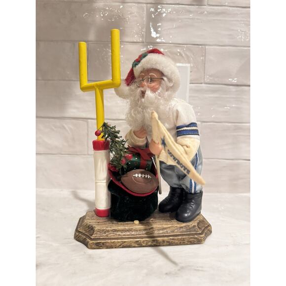 Football Santa NFL Cowboys‎ 2000 Holiday Creations Poseable Christmas No Music - Picture 3 of 11